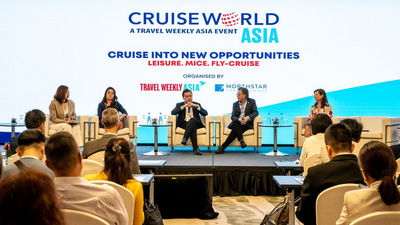 From left: Travel Weekly Asia’s Xinyi Liang-Pholsena; Go City’s Dawn Jeremiah; EU Holidays' Ong Hanjie; Apple Vacations Dato Sri Koh Yock Heng; Travel Weekly Asia’s Irene Chua