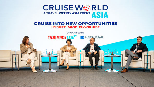 From left: Travel Weekly Asia’s Xinyi Liang-Pholsena; Stamford Travel’s Gina Tan; Best Tour and Cruise Centre’s Johnny Judianto; and Scott Dunn Asia’s Mike Harlow.