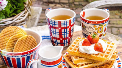 Onboard merchandise will include teacups, saucers and kitchen accessories featuring artwork in the blue-and-white Delft style.