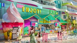 Surfside Bites on Icon of the Seas serves as the ultimate pit stop in the family-friendly Surfside neighborhood, offering a walk-up window with delectable snacks.