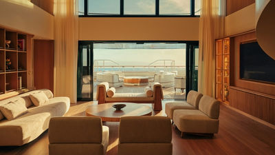 The 207-metre vessel offers 95 residential-style suites and a host of other standout features from other luxury cruise lines.