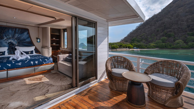 The AYANA Lako Di’a offers a modern take on the traditional wooden sailing ship.
