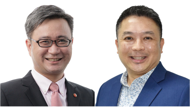 Lionel Wong (left) steps down as MBCCS CEO, as current COO Gregory Tan (right) takes over the mantle on 1 April 2025.