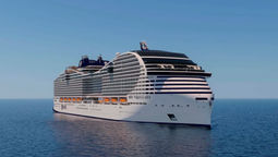 MSC World Asia’s sailings include ports of call in Barcelona, Marseille, Genoa, Civitavecchia, Messina, and Valletta.