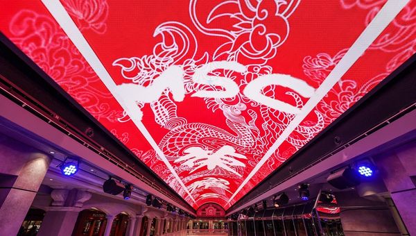 Exclusively designed LED dome show onboard of MSC Bellissima