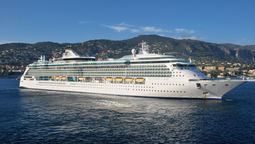 Cruise ships in the harbor at Villefranche-sur-Mer near Nice.