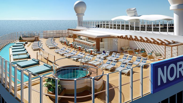 A new Spice H2O, an adults-only complimentary outdoor area, will be unveiled on Norwegian Encore.