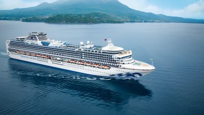 Diamond Princess in Kagoshima, Japan.