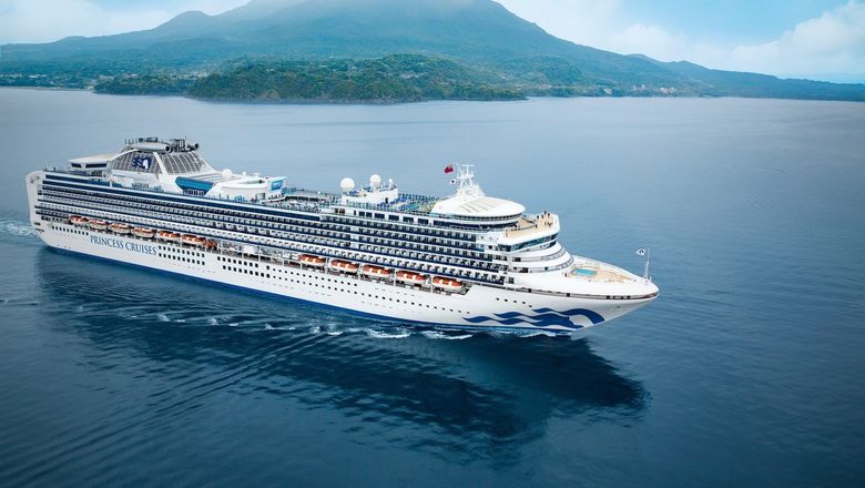Diamond Princess in Kagoshima, Japan.