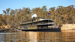 Rendering of the PS Australian Star on the Murray River in Victoria.