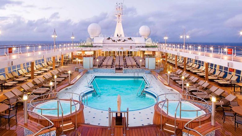 Pool deck on board Seven Seas Voyager