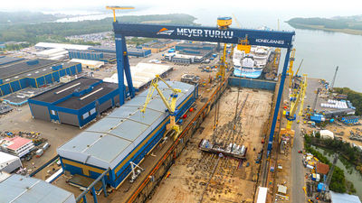 Royal Caribbean begins building its fourth Icon Class ship with a keel-laying ceremony in Finland.