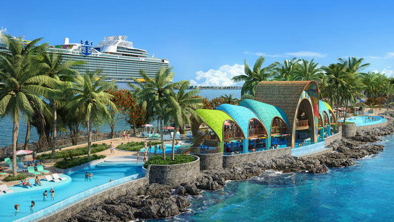 Travellers can access the Royal Beach Club Paradise Island via Royal Caribbean itineraries, departing from cities like Miami and Galveston, on ships such as Utopia of the Seas.
