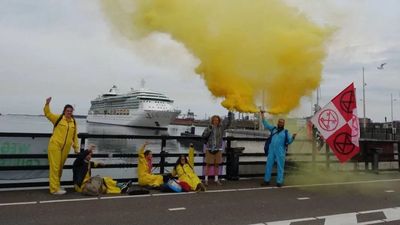 Serenade of the Seas was blocked by climate change activists in the Netherlands.
