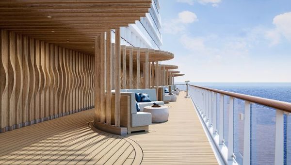 The La Terraza on Norwegian Viva will be an open-air lounge and quaint retreat offering forward-facing sea views.