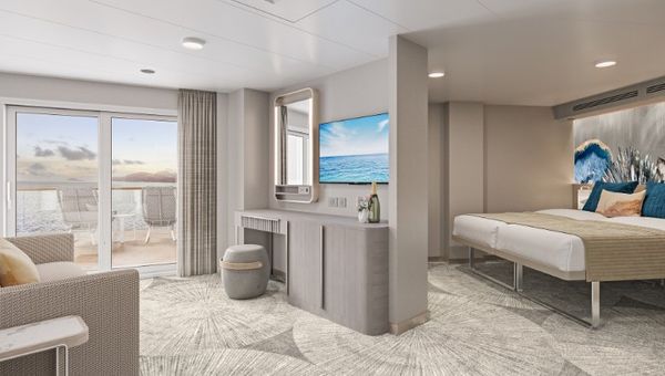 A rendering of Norwegian Viva's penthouse suite.