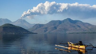 Mount Lewotobi Laki-Laki in East Nusa Tenggara erupted multiple times, sending ash clouds 9 km into the sky and causing flight cancellations.