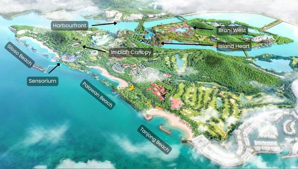 Greater Sentosa’s planned key anchor areas.