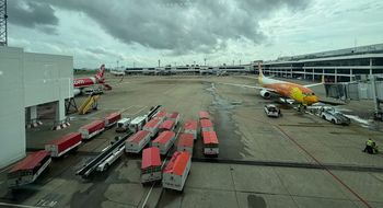 Flooded roads have complicated travel across parts of Bangkok, but airports like Don Mueang remain open and operational.