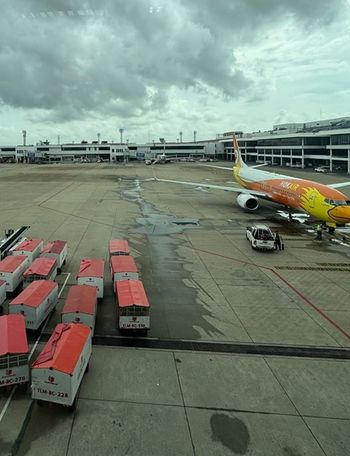 Flooded roads have complicated travel across parts of Bangkok, but airports like Don Mueang remain open and operational.