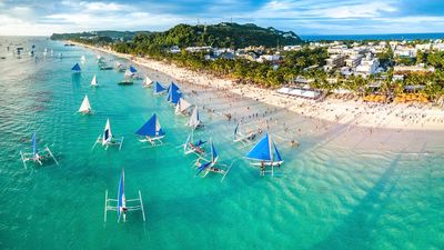 The private beach is located within one of Boracay’s mixed-use leisure and resort developments.