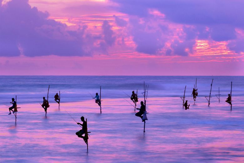 Sri Lanka’s famous stilt fishermen.