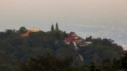 The smog is currently obscuring views of Doi Suthep, Chiang Mai's temple landmark