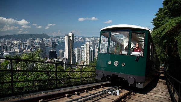 New Hong Kong Peak Trams hold 210 passengers and reduce waiting times by over 70%, with interactive displays at the Central terminus.
