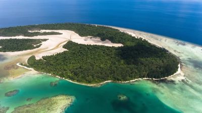 The Widi Islands lie in a protected marine reserve in eastern Indonesia.