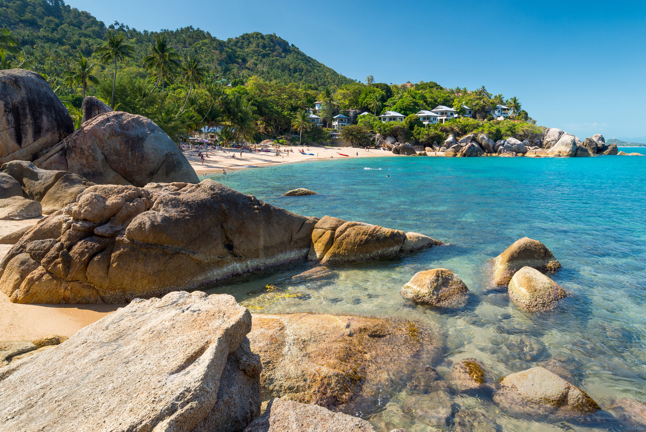 Clear water and big rocks at Koh Samui's Silver Beach.