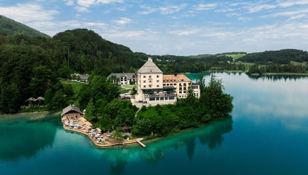 The fairytale-like Rosewood Schloss Fuschl is set on the banks of Lake Fuschl.