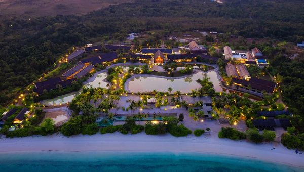 Sheraton Belitung Resort is the only five-star property on the island.