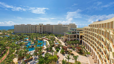 The holiday island of Hainan has been popular during the pandemic. Here, the Sheraton Sanya Haitang Bay Resort.