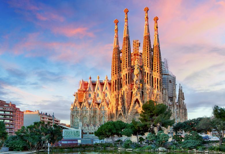 The La Sagrada Família in Barcelona.