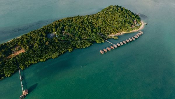 Telunas Private Island, a few hours by ferry and boat from Singapore.