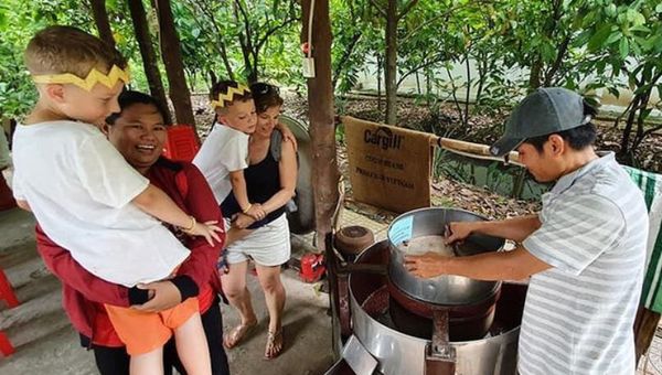 Visiting a cacao plantation in Mekong Delta