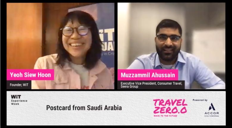 WIT's Yeoh Siew Hoon and Seera Group's Muzzammil Ahussain in a lively virtual exchange of views during WiT Experience Week.