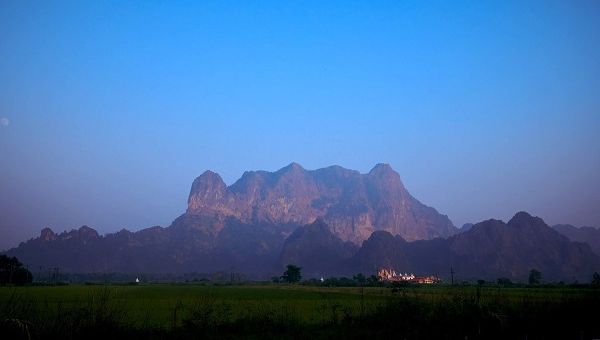 Zwekabin Mountain in Hpa-An, Kayin State. The state has taken the lead in Myanmar's move to speed up developments on infrastructure and tourist attractions in more remote areas.