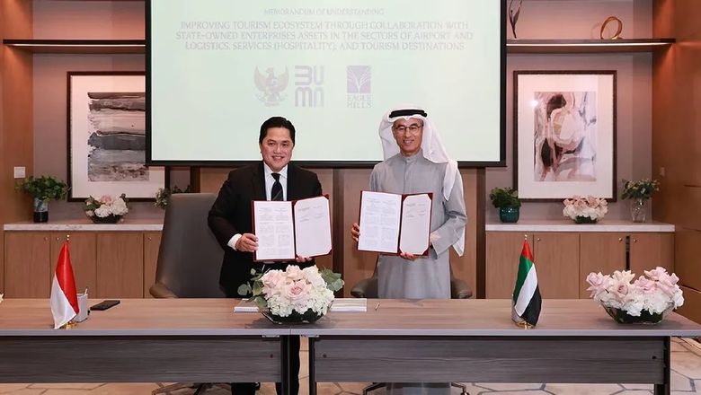 The recently signed agreement between Indonesia’s Ministry of SOEs and Eagle Hills outlines investment plans for tourism destinations, property development, airports, and other sectors.