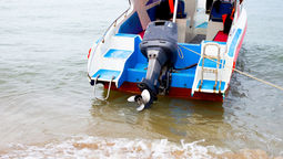 A passenger ferry departing Nusa Lembongan sank after being hit be a wave.