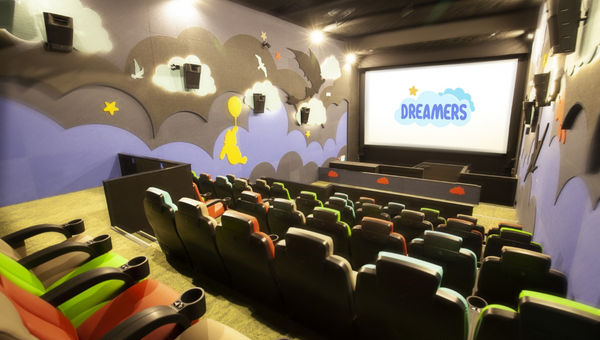 Shaw Theatres Dreamers at Jewel Changi Airport is Singapore’s first free-seating cinema hall, featuring bean bags, soft lighting, and a cozy, kid-friendly atmosphere.
