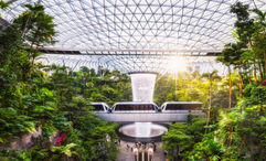 The Rain Vortex in Jewel Changi Airport is the world’s tallest indoor waterfall at 40 metres.
