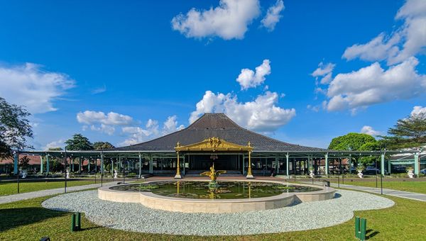 Mangkunegaran Palace in Solo, Indonesia, is a royal residence blending Javanese and European architecture, featuring ornate halls, historical artifacts, and cultural performances.​