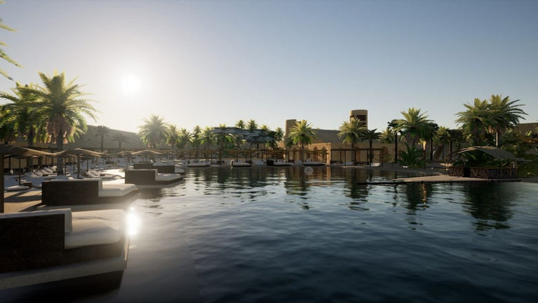Poolside at Terra Solis Dubai.