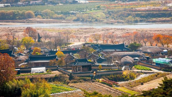 Hahoe Village, a UNESCO World Heritage site, is a famous Korean folk village known for its Ryu clan inhabitants and cultural treasures, including the renowned Hahoe Masks.