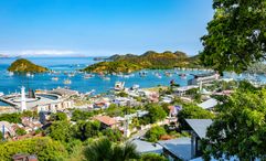 Flight services in the region, including those to Komodo Island, have resumed although tourists are being urged to check with airlines and hotels for up-to-date information. Featured: Harbour of Labuan Bajo