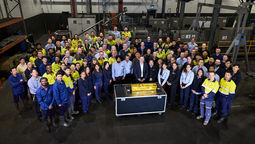 The weight of the world record gold bar eclipses one produced in Dubai.