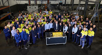 The weight of the world record gold bar eclipses one produced in Dubai.