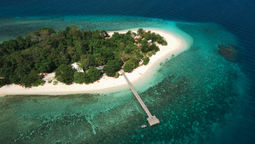 Located in West Likupang, the small, uninhabited Lihaga Island is known for its beautiful beaches.