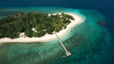 Located in West Likupang, the small, uninhabited Lihaga Island is known for its beautiful beaches.